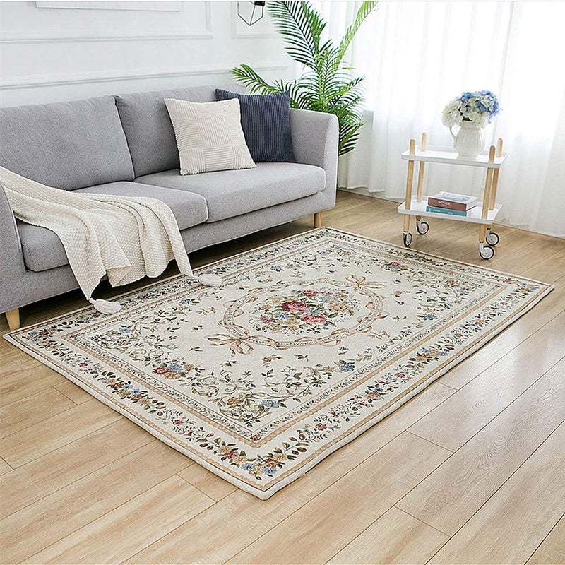 UKELER Royal Collection New Traditional Oriental Rug Home Decor Collection Floral Rugs Carpet for Bedroom (47.2''x71'', Euro Romance) - Image 2